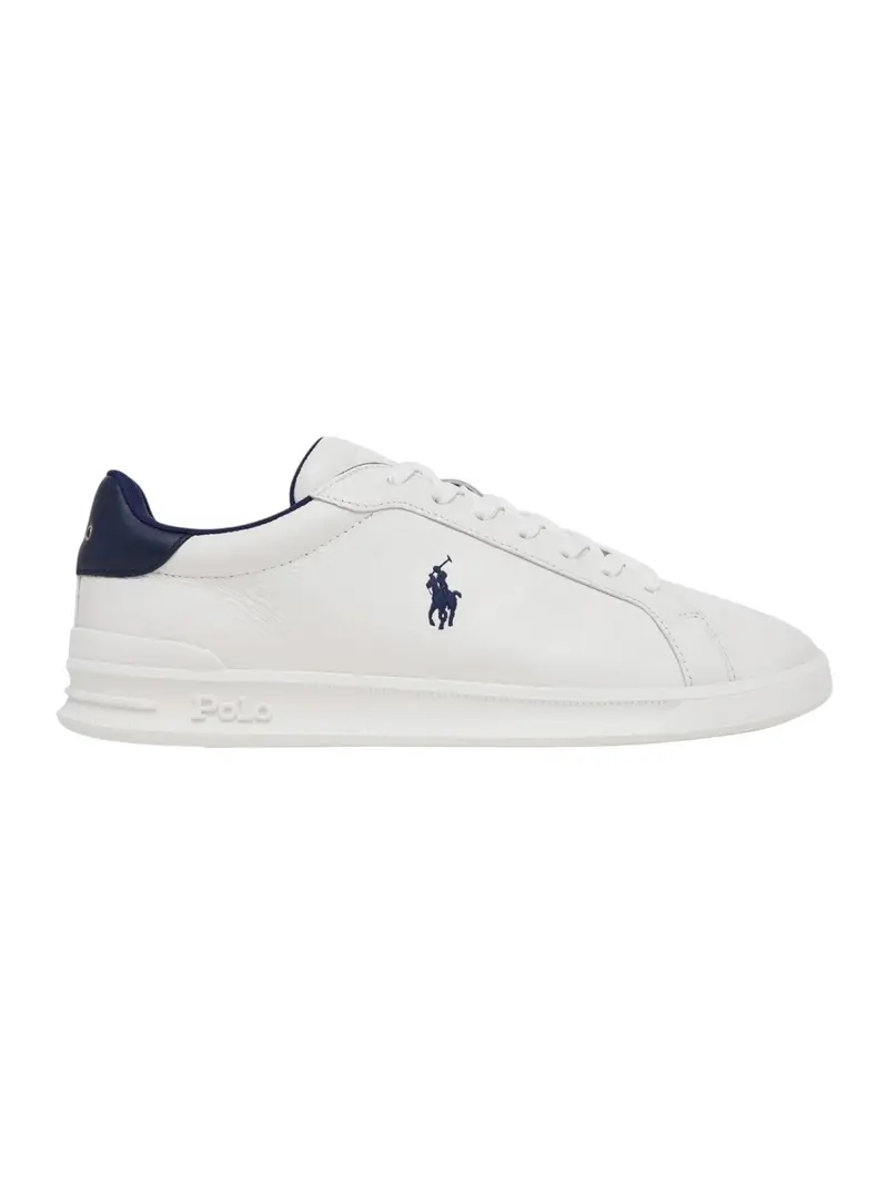 POLO RALPH LAUREN Sneaker Uomo HRT CRT II-SNEAKERS-LOW TOP LACE 809968172 001 DECKWASH WHITE/NAVY