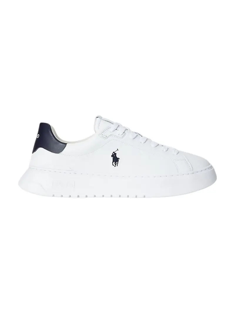 POLO RALPH LAUREN Sneaker Uomo RLITE COURT-SNEAKERS-LOW TOP LACE 809974097 001 WHITE/NAVY