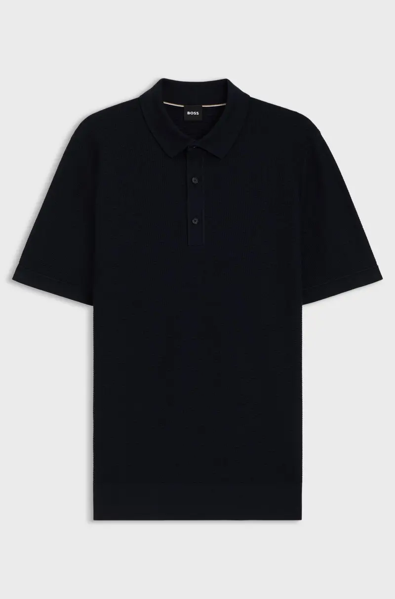 Polo regular fit in maglia di misto cotone