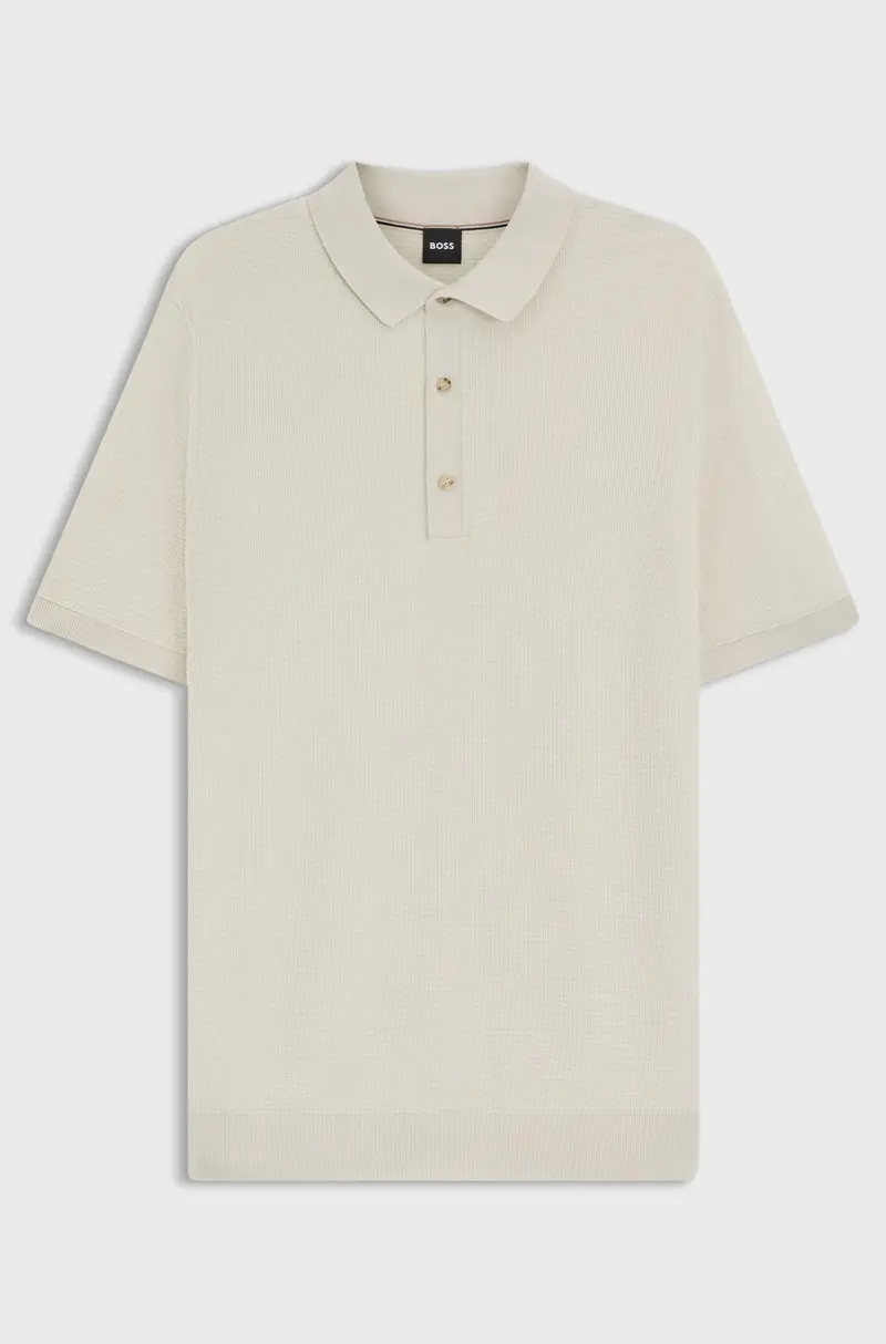 Polo regular fit in maglia di misto cotone