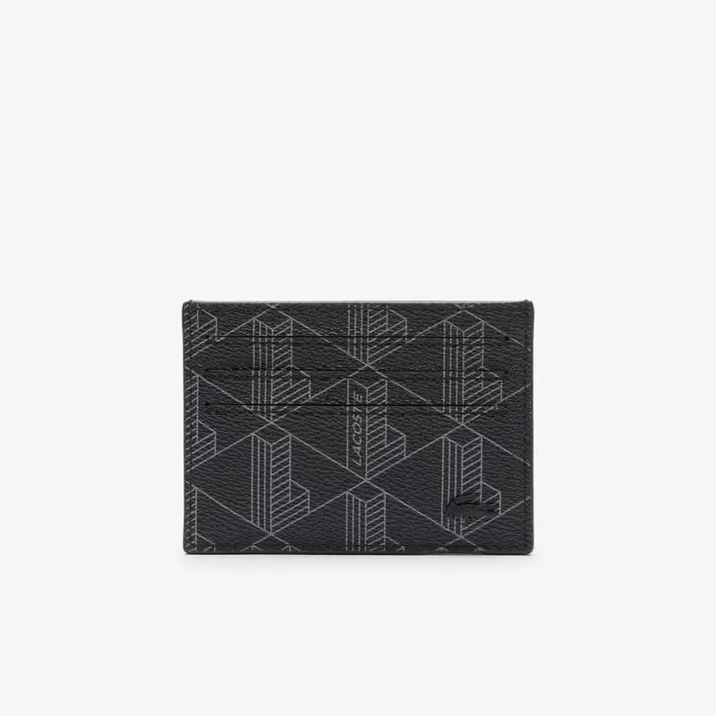 Porta carte da uomo in canvas con stampa di monogramma The Blend