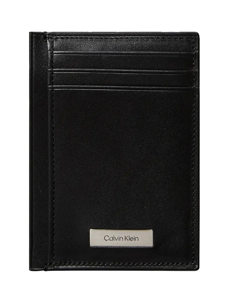 Portacarte Calvin Klein Carte Con Logo A Placca - Nero