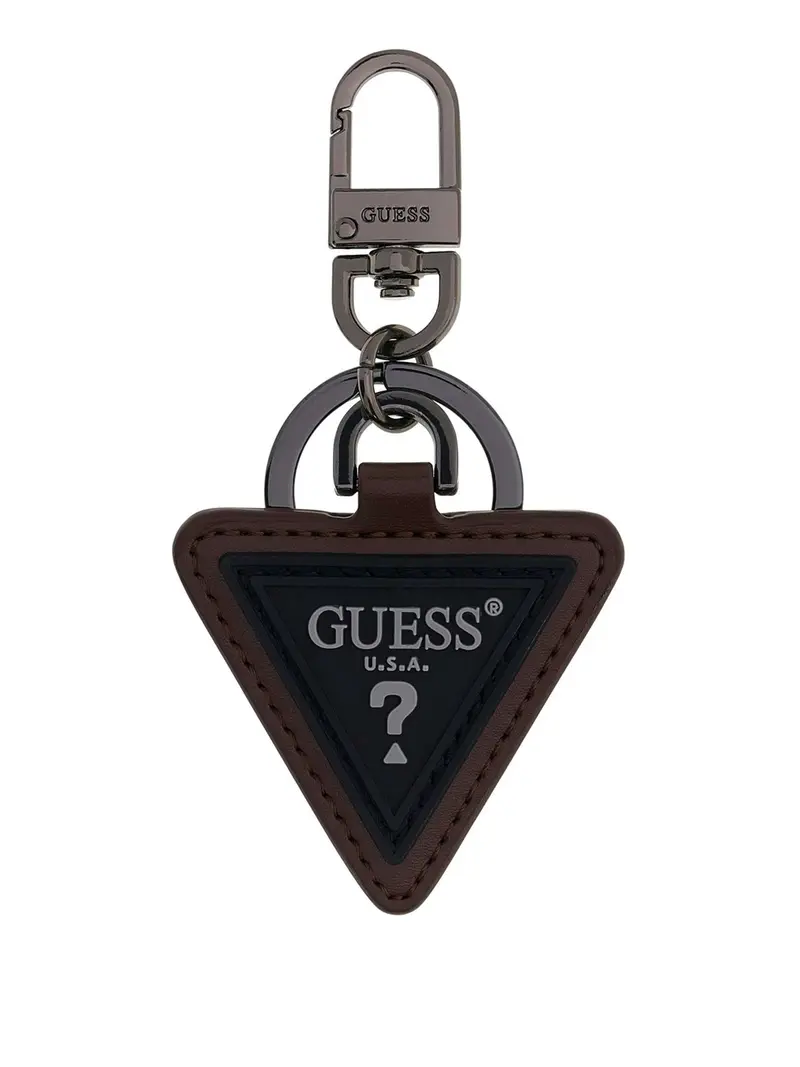 Portachiavi Guess Con Logo Grigio Scuro