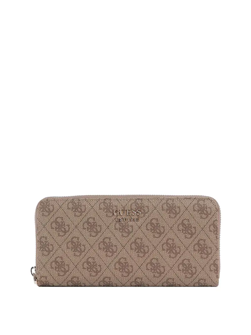 Portafoglio Guess Brenton Slg Lrg Zip Around - Beige
