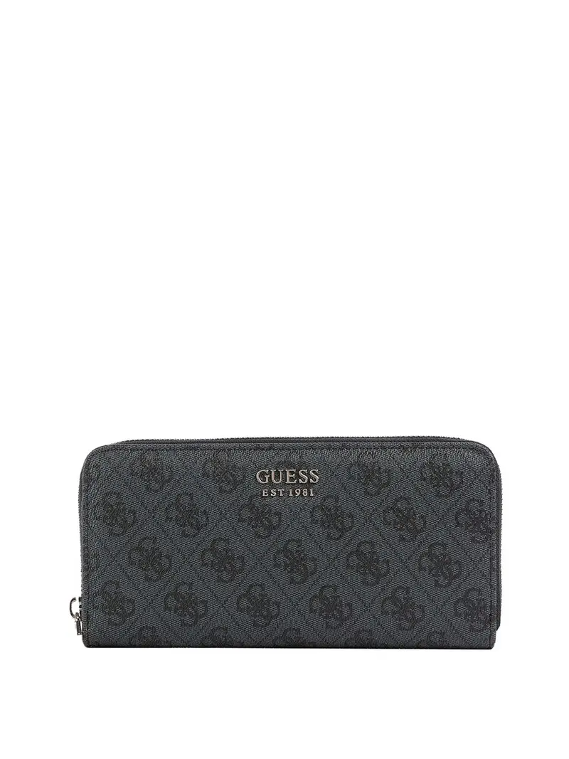 Portafoglio Guess Brenton Slg Lrg Zip Around - Nero