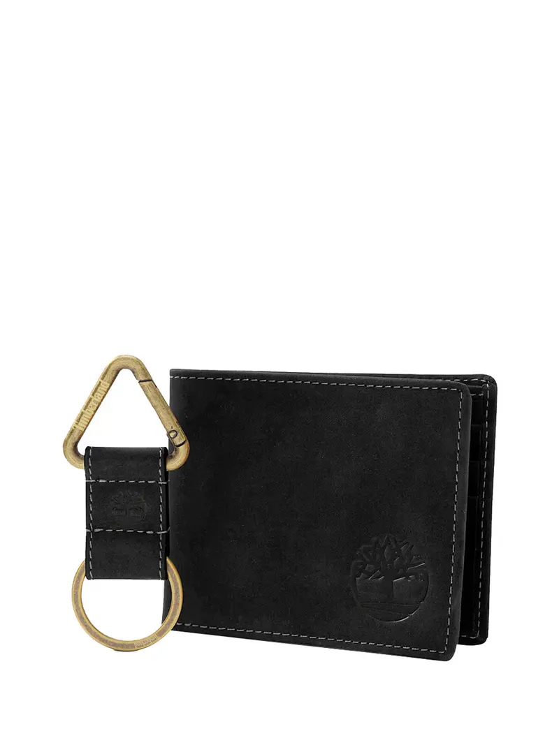 Portafoglio PieghevoleTimberland Con Portachiavi - Nero
