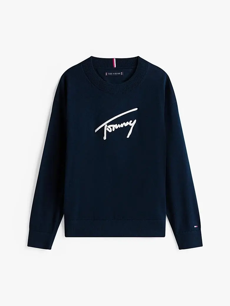 Pullover Varsity con logo firma
