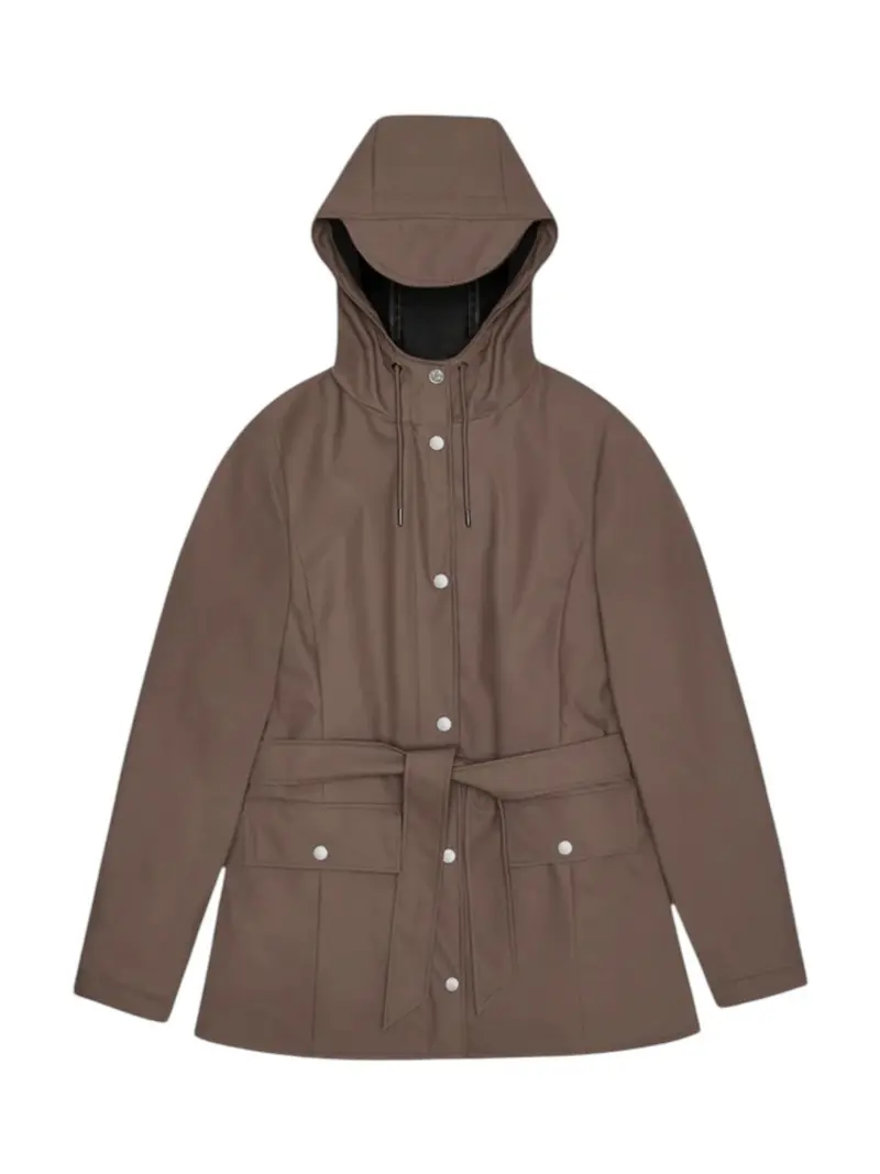 RAINS Giubbino Donna Curve Jacket W3 12100 110 Shade Marrone
