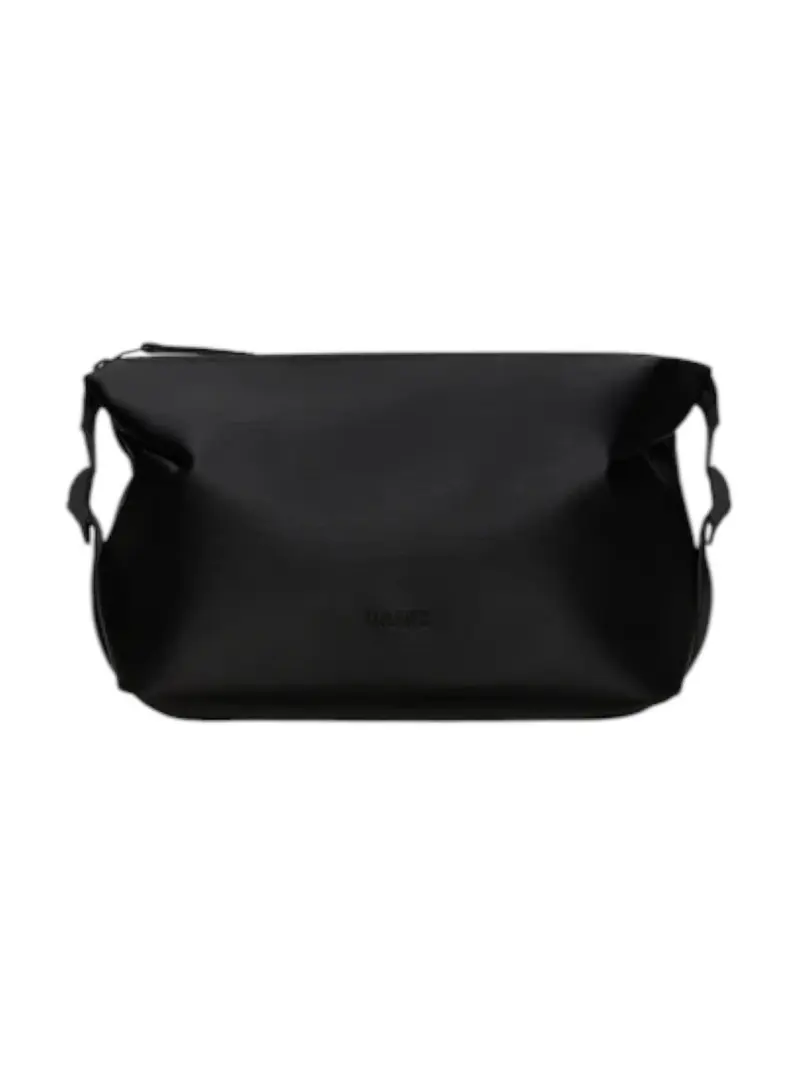 RAINS Pochette Unisex adulto Hilo Wash Bag W3 15630 84 Black Grain Nero