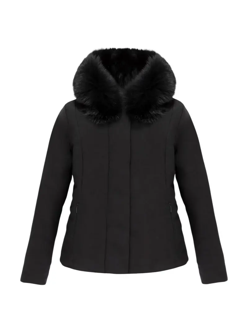 REFRIGIWEAR Piumino Donna SHORT LADY TECH FUR JACKET BLACK - W99208 XT3790 G06000