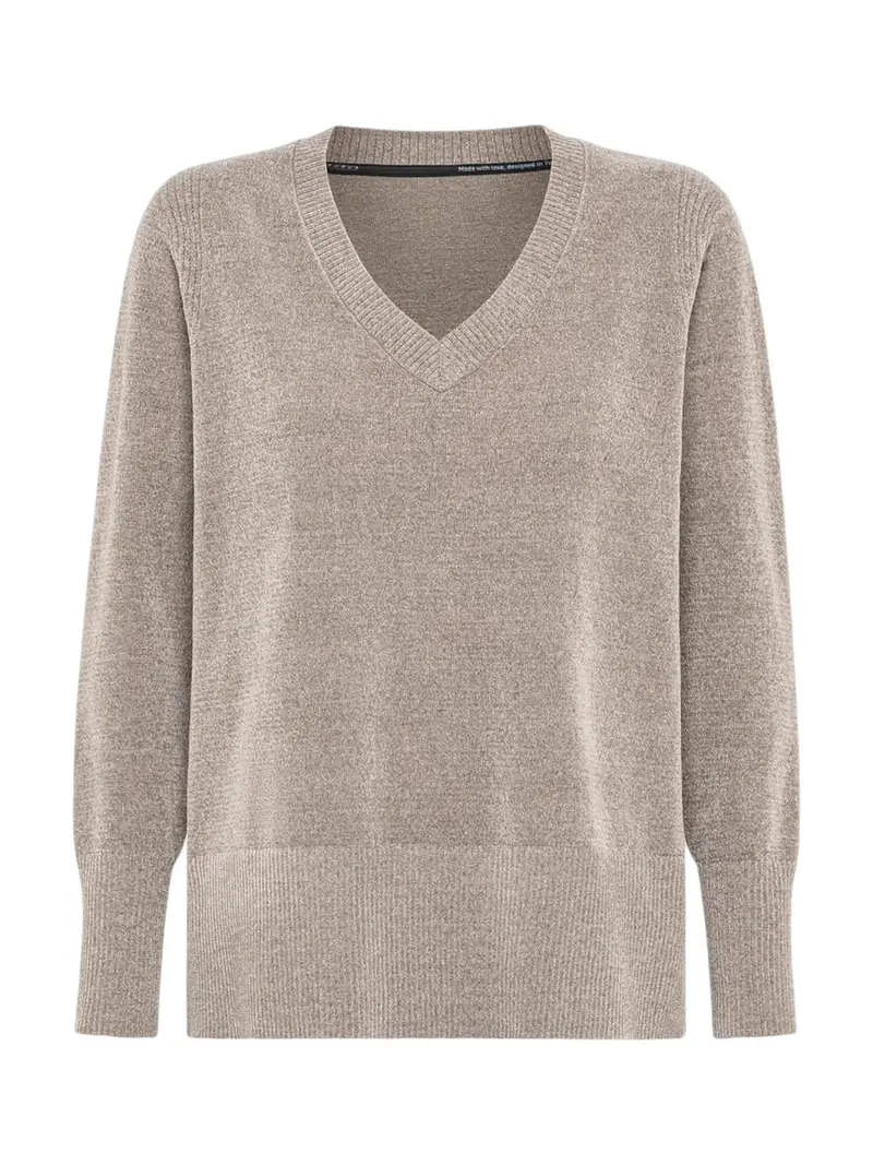 RRD Maglione Donna VELVET VENT V-NECK WOM KNIT W25634 87 87 TABACCO