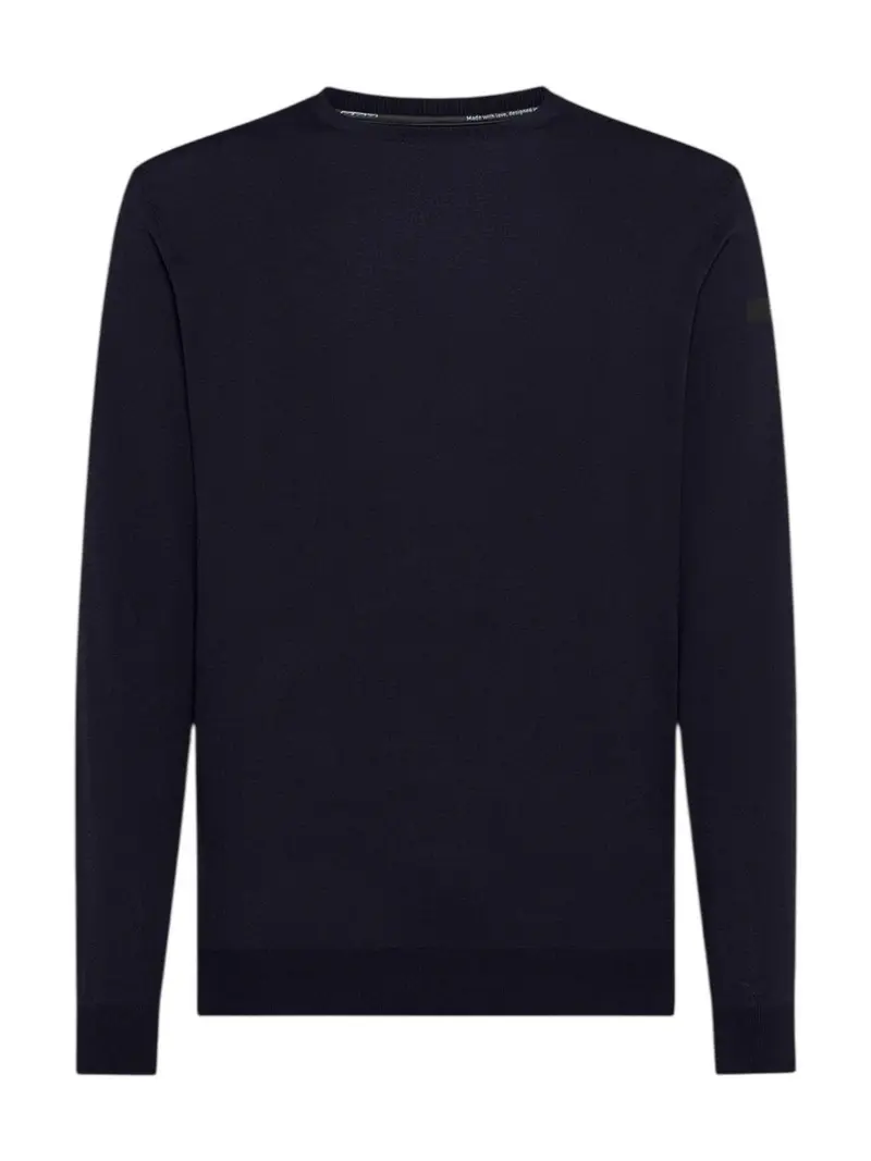 RRD Maglione Uomo MAXELL ROUND KNIT W25158 60 60 BLUE BLACK