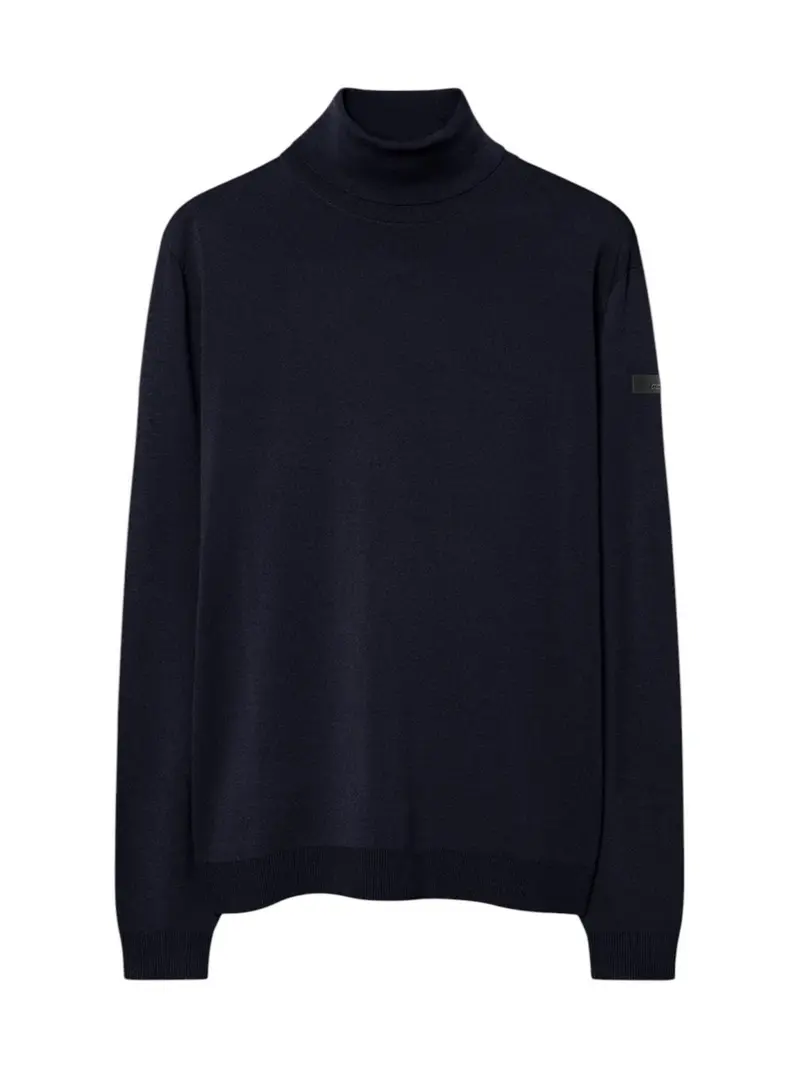 RRD Maglione Uomo maxell   turtleneck knit BLUE BLACK - W26159 60