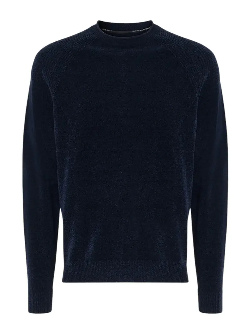 RRD Maglione Uomo VELVET ROUND KNIT W24132 60 Blu