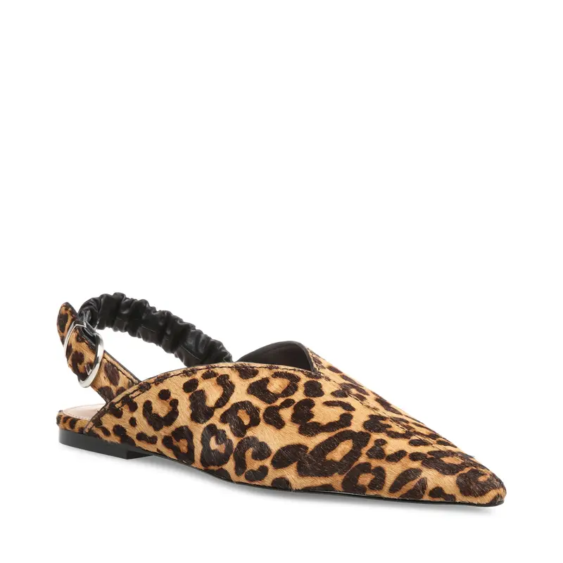 Sandali piatti con stampa leopardata