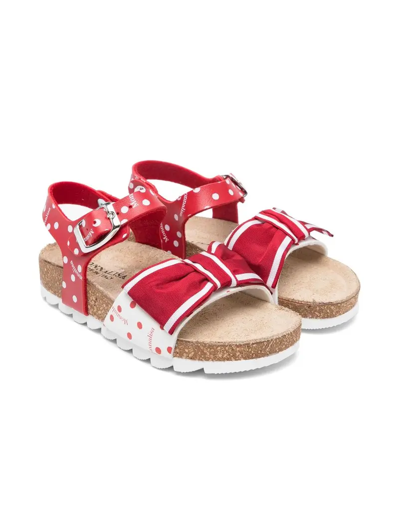 Sandali rosso/bianco per bambina
