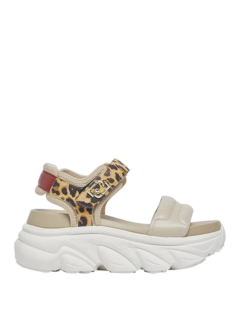 Sandalo Chunky Liu Jo Con Dettaglio Animalier - Leopardato/Beige