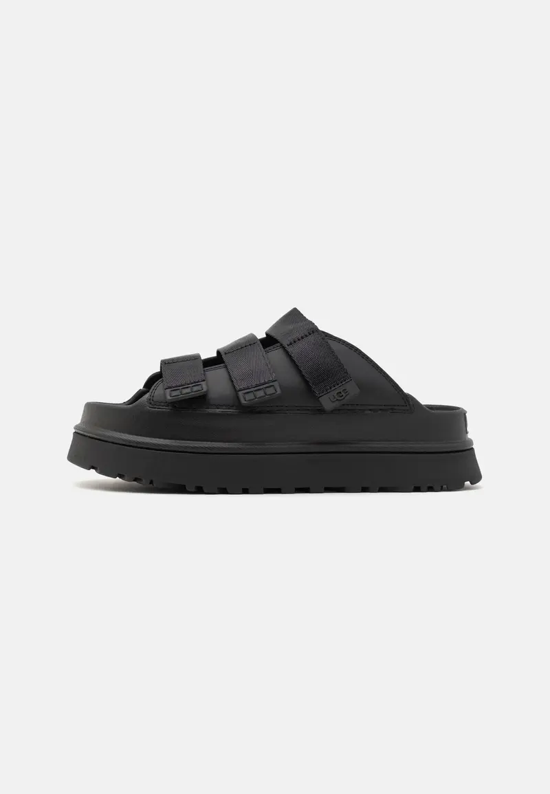 Sandalo GoldenGlow Slide nero donna
