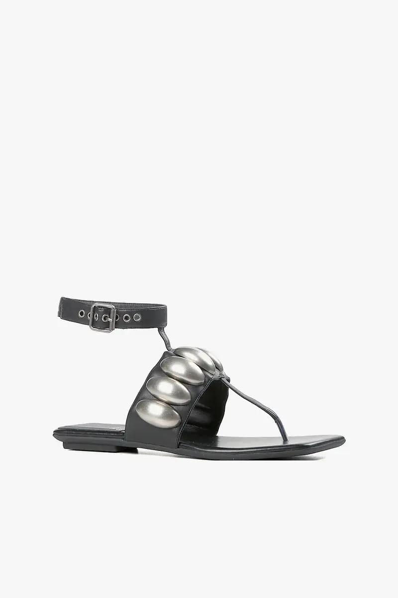 Sandalo infradito donna Resort stile gladiatore con decorazioni