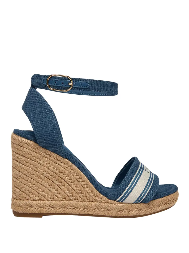 Sandalo Tommy Hilfiger Espadrillas High Wedge Espad Webbing Denim