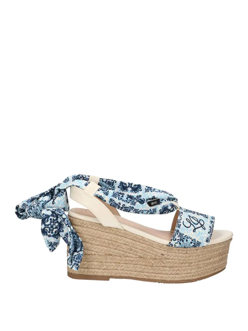Sandalo Zeppa Liu Jo Bali 03 - Latte/Azzurro