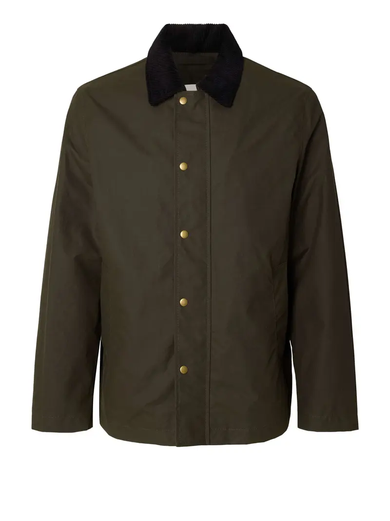 Selected Giubbotto Slmwalter Waxed Cotton 2.0 - Verde
