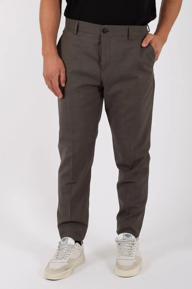 Selected Pantalone Lana Marzotto Noos Marrone Uomo