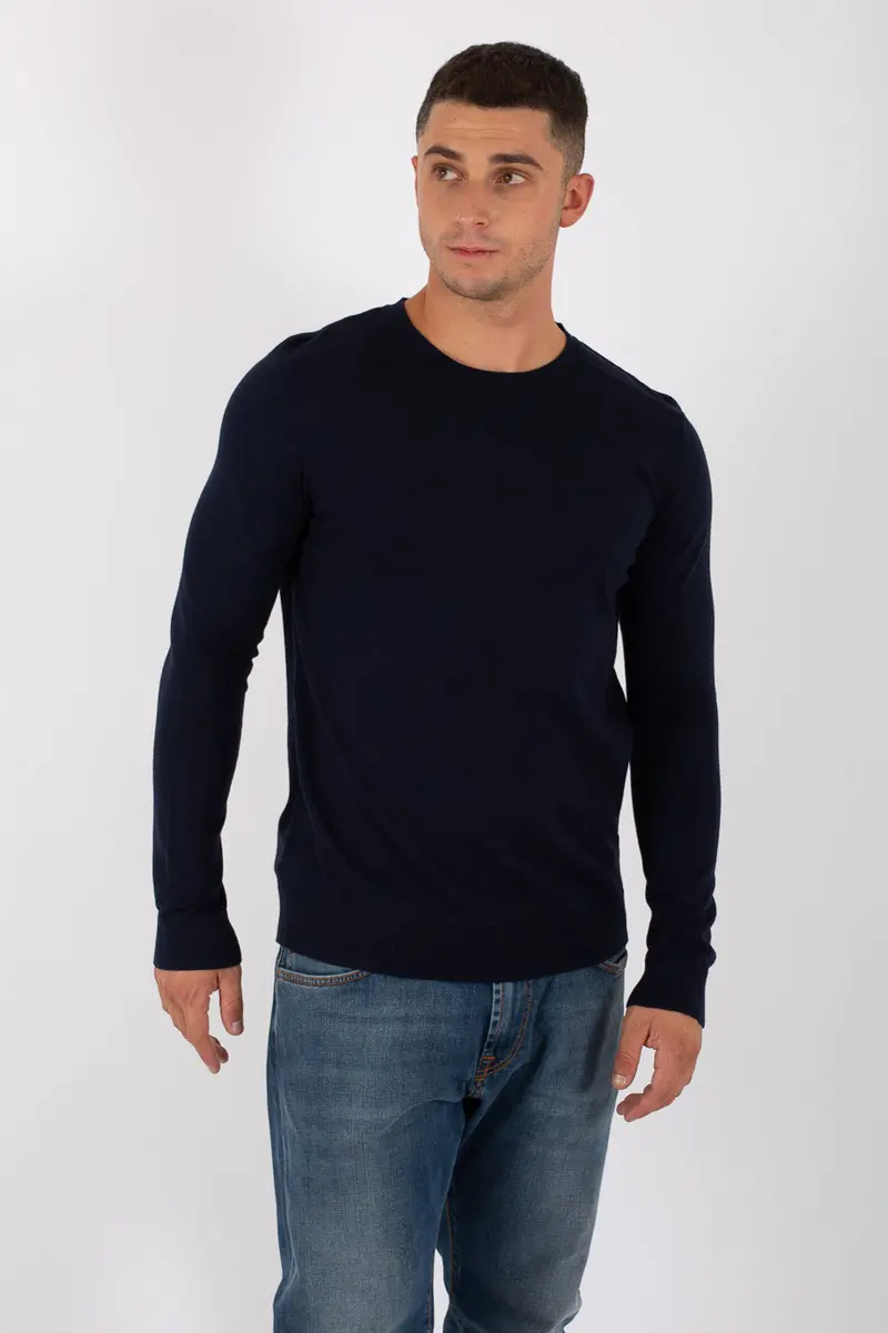 Selected Pull Cotone Girocollo Noos Blu Uomo