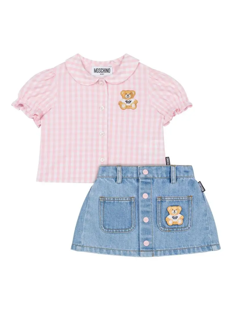 Set con gonna denim