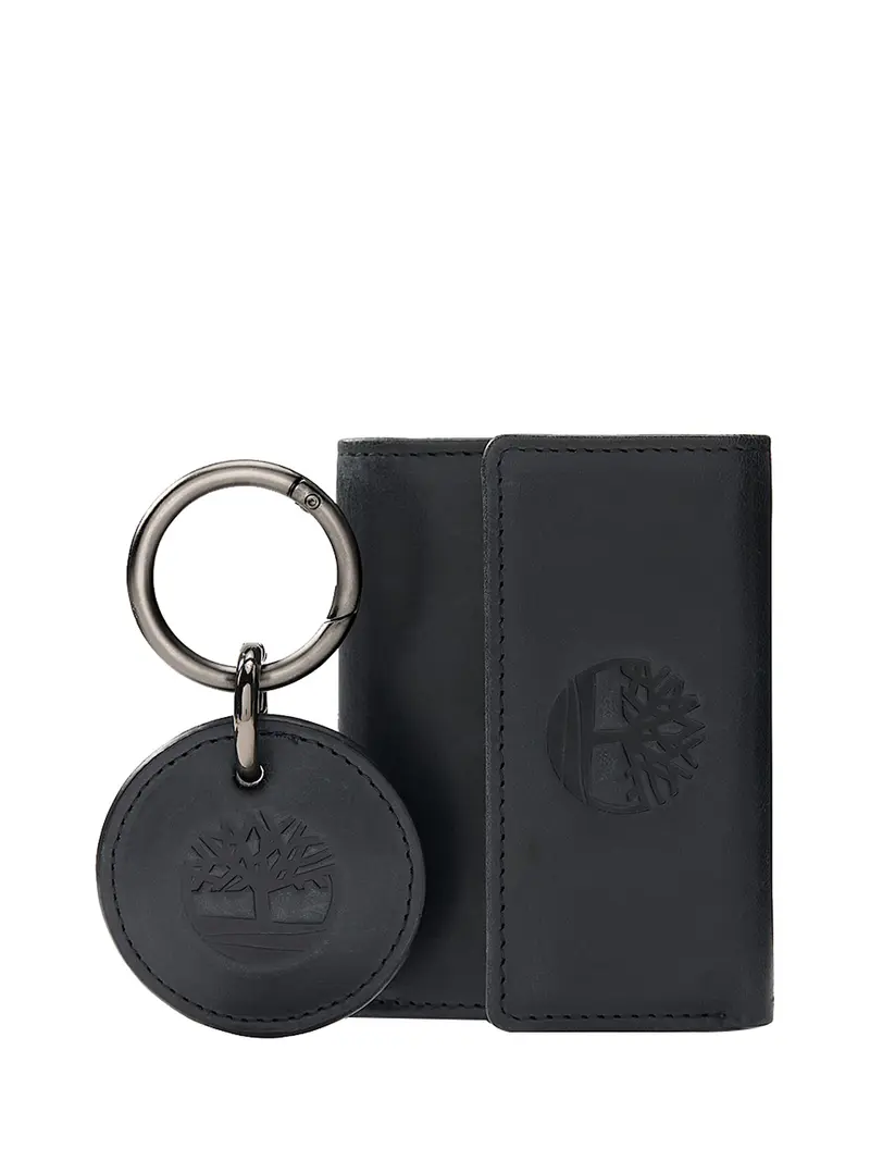 Set Con Portachiavi Trifold Timberland - Nero