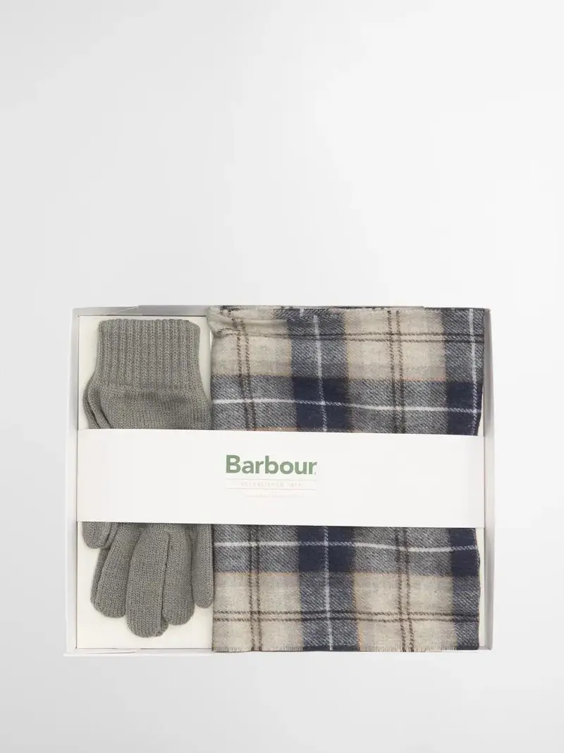 Set regalo sciarpa e guanti Tartan