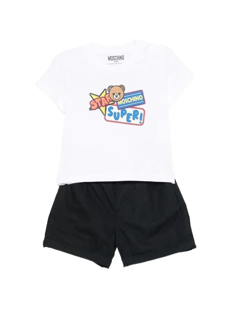 Set t-shirt e shorts per neonato con stampa grafica