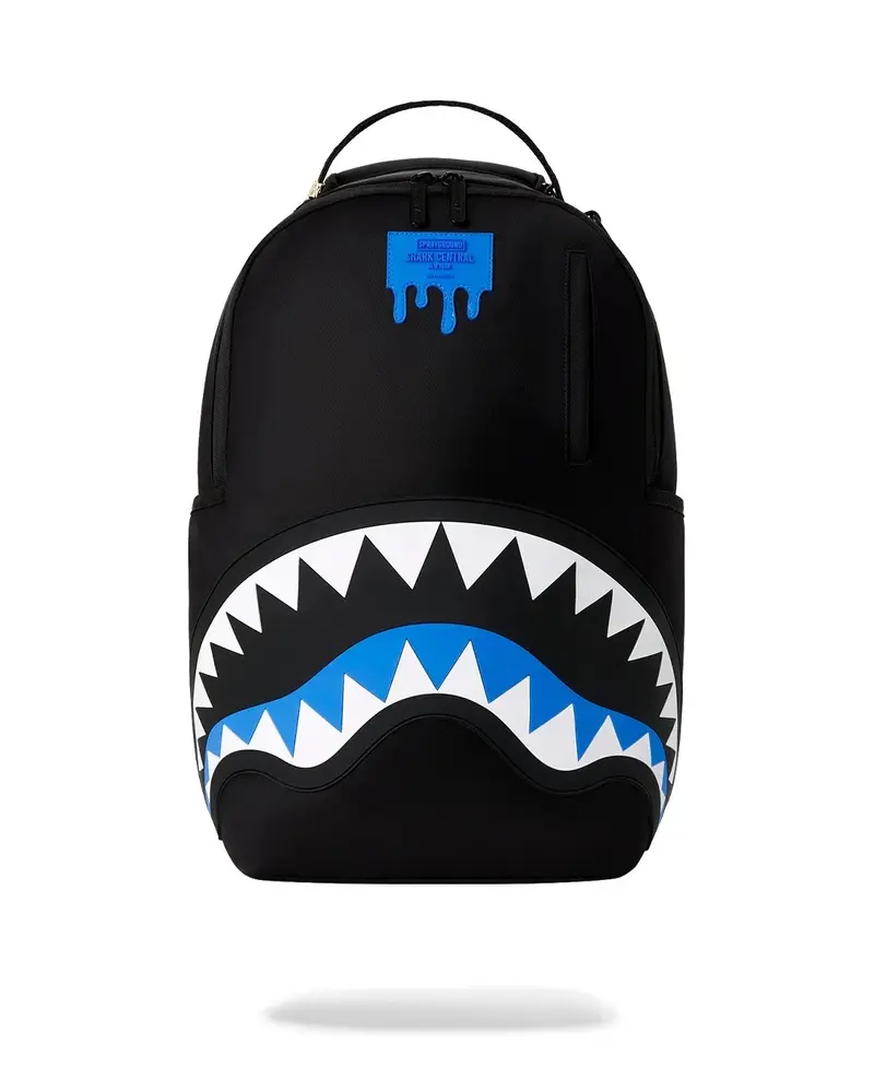 Shark central light blue backpack