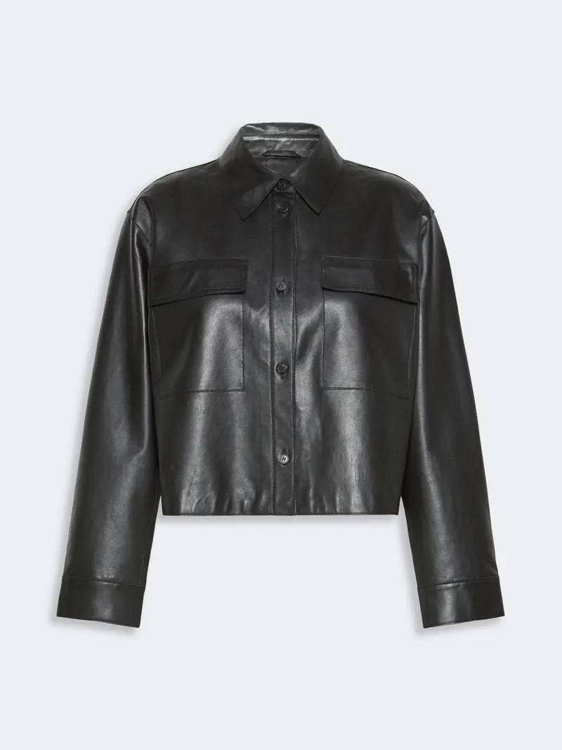 shirt cropped pelle