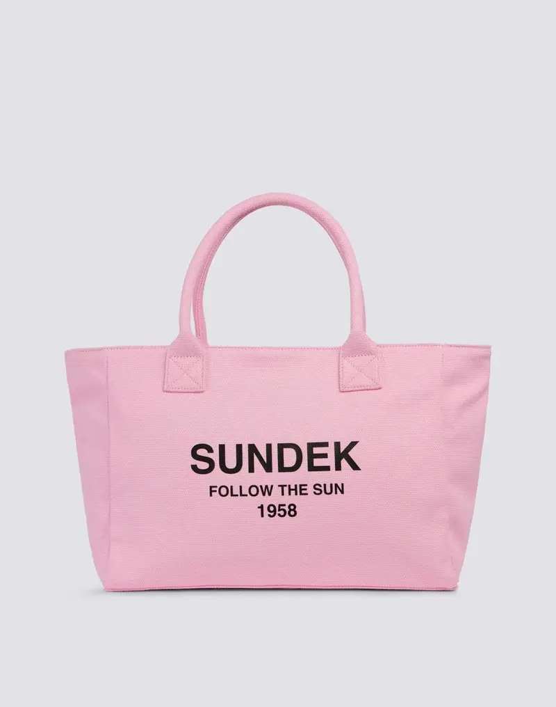 Shopper in cotone canvas stone washed bianco