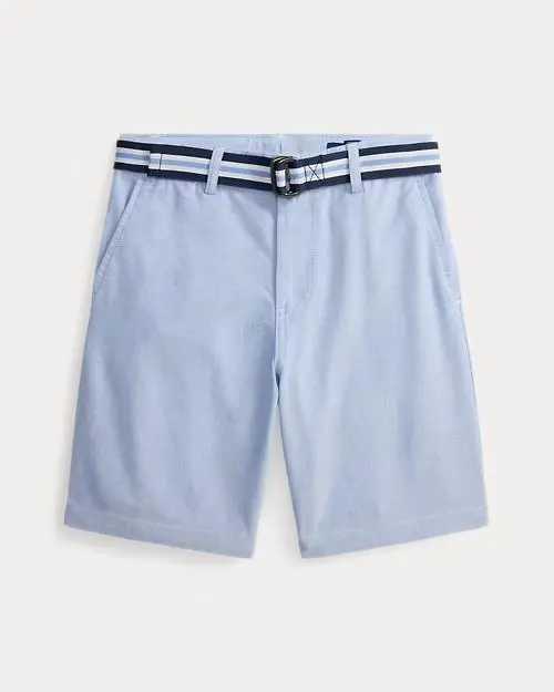 Short Oxford in cotone con cintura