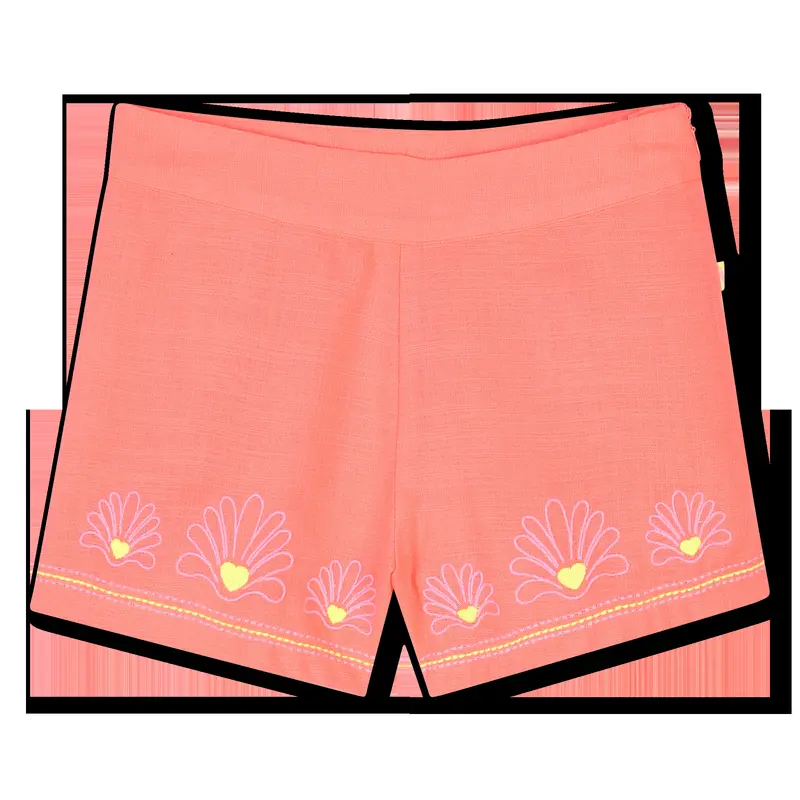 Shorts con orli ricamati