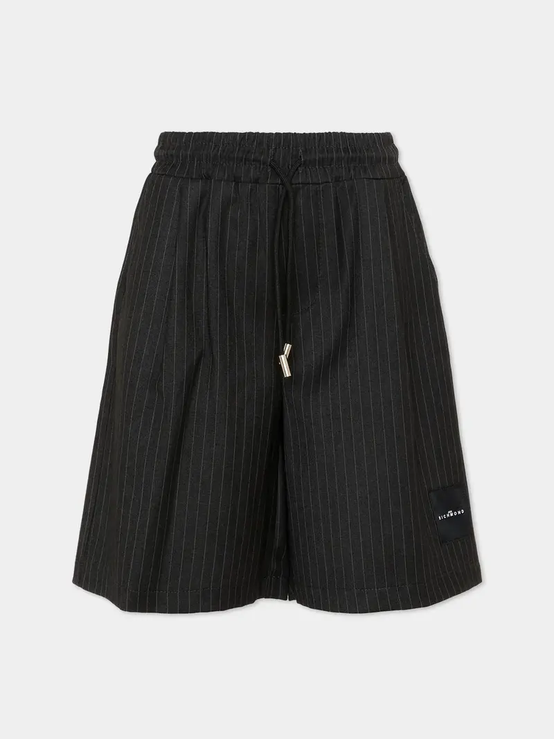 Shorts eleganti grigi gessati