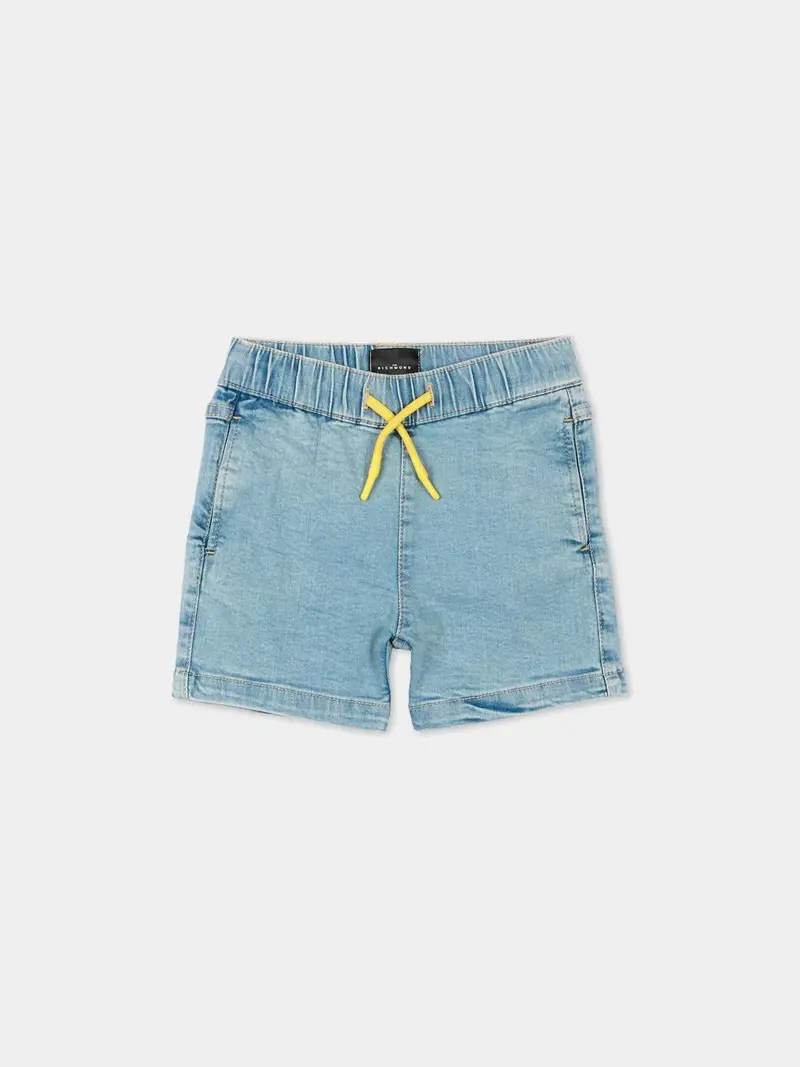 Shorts in denim con ricamo