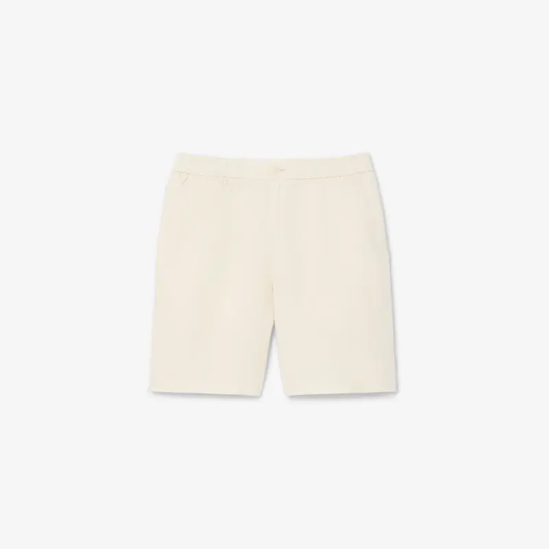 Shorts regular fit in twill di misto lino