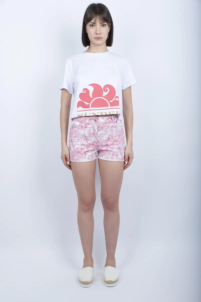 Shorts stampa Fleur de Joie pitaya