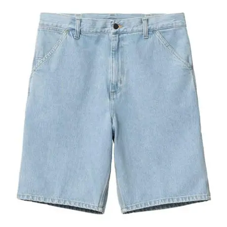 Single Knee Short blu heavy stone bleached