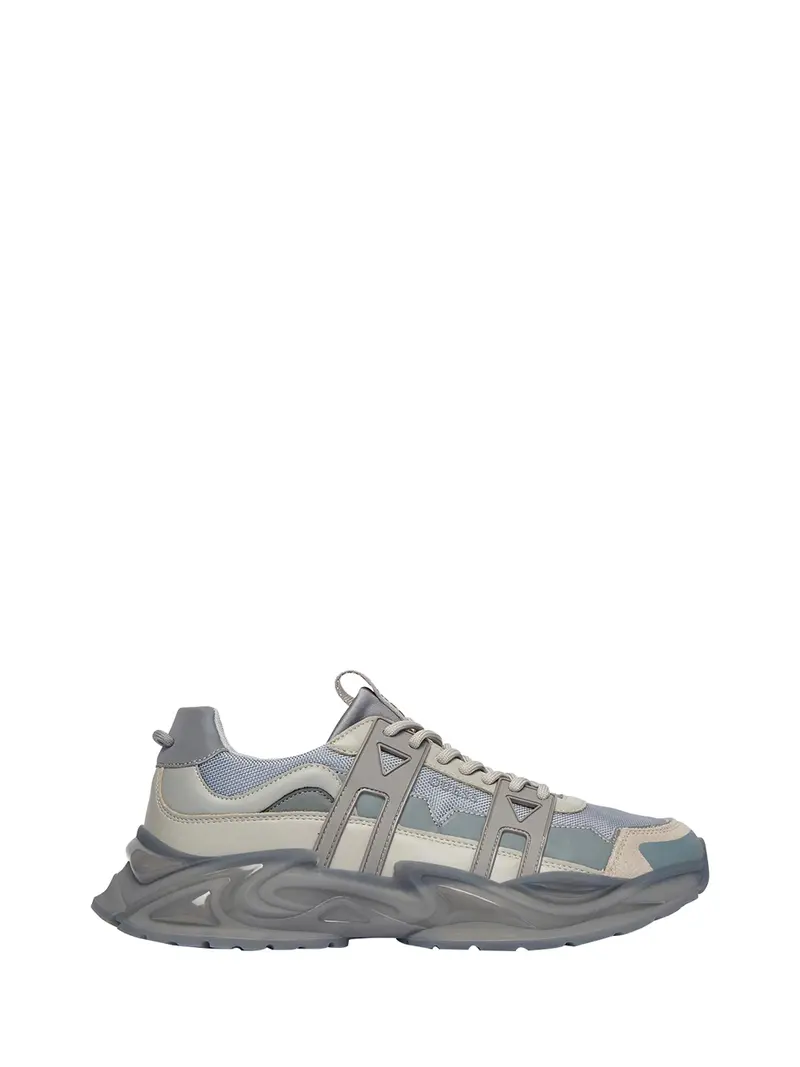 Sneaker Guess Belluno Misto Pelle - Grigio