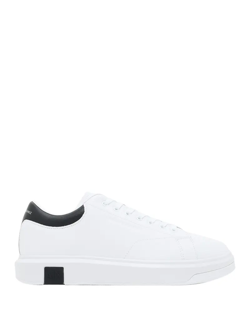 Sneakers Armani Exchange Logo Stampato - Bianco Nero