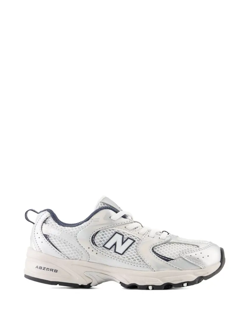 Sneakers bianche/beige/blu navy per bambino