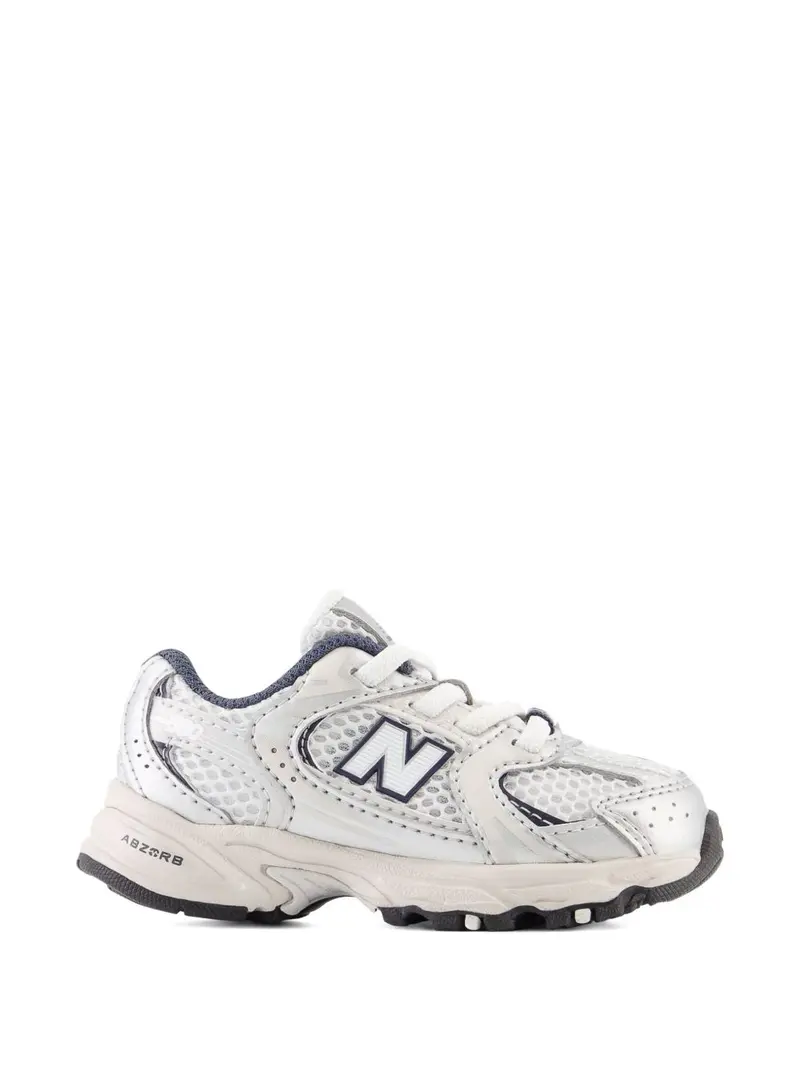 Sneakers bianche/beige/blu per neonato