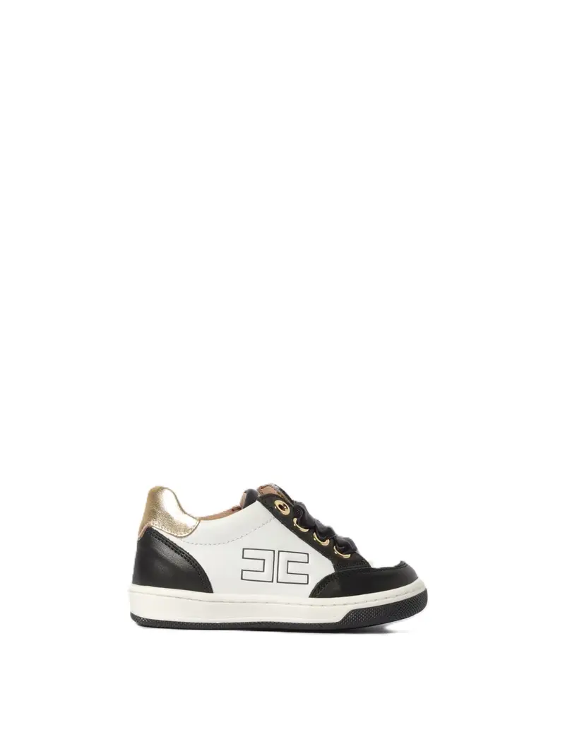 Sneakers bianche/nere per bambina