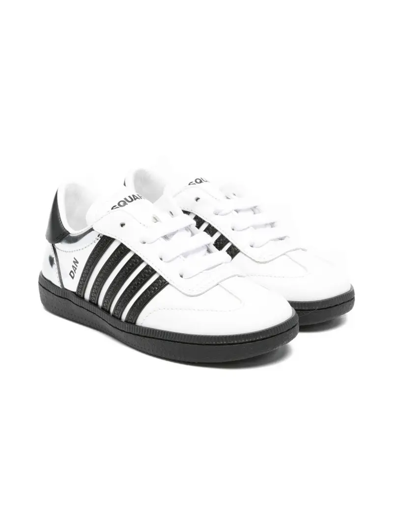 Sneakers bianche/nere per bambino