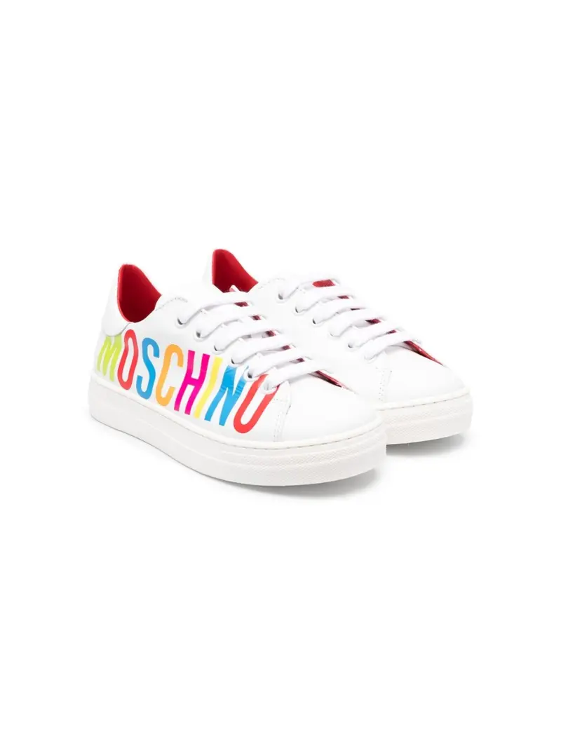 Sneakers bianche per bambini con logo