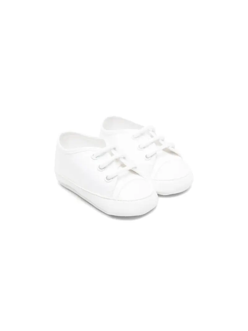 Sneakers bianche per neonato in twill